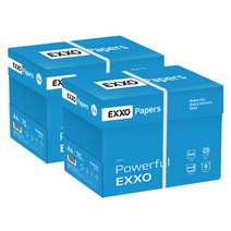[엑소] (EXXO) A4 복사용지(A4용지) 75g 2BOX(4000매), 상세 설명 참조, 단품