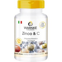 Warnke vital substances Zicko e 비타미나 C- 비타미나 C 300mg- 아연 5mg -100 캡슐 | Warnke 생명 물질, 1개