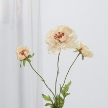 스카비오사 조화 6컬러 부쉬 생화같은 실크플라워 인테리어소품, 코랄