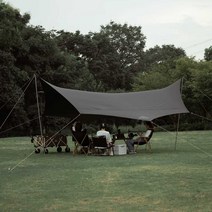 DOD 디오디 이츠카노 헥사 타프 카키/탄/블랙, 블랙 사각 비닐 캐노피 3x3M (2-4인이