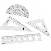 모양자 삼각자 각도기 제도자 4종 세트 DD-10769, 상세페이지 참조, 상세페이지 참조