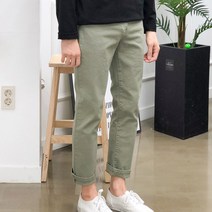 장롱 남자 면바지 시크릿 밴딩 스판 일자핏 빅사이즈 치노팬츠