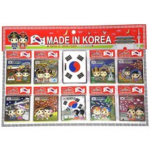 라베끄 한국산 전통캐릭터 관광지 카드냉장고자석(10개) 외국인선물 추천 전통기념품 한국관광기념품 Korea made souvenir, 전통캐릭터카드자석(10개)