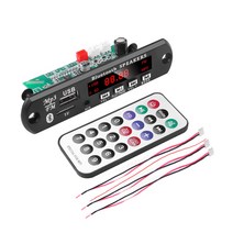 12V 자동차 오디오 USB TF FM 라디오 모듈 무선 블루투스 MP3 WMA 디코더 보드 지원 215W 앰프 원격 제어, (193)Black