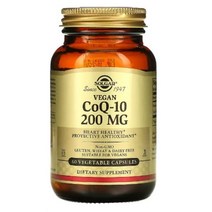 솔가 코큐텐 CoQ10 코엔자임 유비 퀴논 퀴놀 셀룰로스 이산화규소 마그네슘스트레이트 200 mg 60 식물성 캡슐