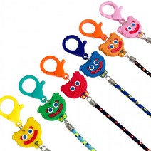 허기워기 캐릭터 마스크 로프 스트랩 어린이집 생일 답례품 유치원 개별포장 단체 선물, 핑크