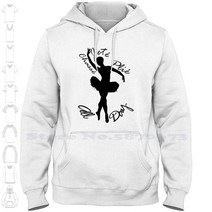 탭댄스화 탭슈즈 탭댄스신발 Jet-사세 플라이에 올 데이 긴 소매 후드 스웨터 발레 포인트 댄서 투투 슈즈 탭 댄스 스쿨, [02] M, [02] Hoodie-White