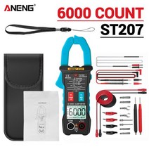ANENGST207 디지털 블루투스 멀티 미터 클램프 6000 카운트 실제 RMS DCAC 전압 테스터 AC 전류 Hz 정전용량 옴, ST207 Blue PRO, ST207 Blue PRO