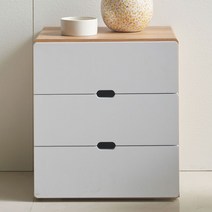 네티 2단 3단 4단 미니 서랍장 협탁 5컬러, 네티 3단 미니 서랍장, 오크화이트