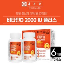 뼈건강 골격 골다공증 형성 에 좋은 스위스 프리미엄 햇살 태양 썬샤인 비타민D 비타민E 2000IU 복합 보충 영양제, 2BOX(6개월분)