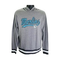 FLORIDA 마이애미 마린스 후드티 MLB Size Small Retro Script Gray 후드ed T 셔츠 NWT