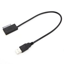 외장형 씨디롬 DVD 플레이어 odd 새로운 usb 2.0 to mini sata ii 7+6 13pin 어댑터 변환기 케이블 for pc 노트북 dvdcd rom 슬림 109, 협력사, 0.35m, 검은 색