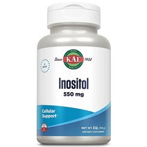 KAL 이노시톨 파우더 550mg | 뇌 신경계 및 기분 지원 건강한 포도당 대사 226.8g8온스 약 408회 분량 USA 미국, 4 Ounce (Pack of 1)