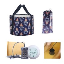 족욕기 습식 각탕기 접이식 버블 편백 건식 황토 족욕 발 발 마사지 디톡스 머신 스파 이온 정화 마사지 이온 아쿠아 셀 스파 머신 디톡스 목욕 어레이 아쿠아 스파, 협력사, B 접이식 욕조 포함, AU 플러그