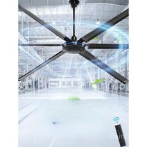산업용 실링팬 대형 공기 순환 천장 220V 공장 원격 리모콘, A. 직경2미터/라이트/블랙/리모콘X