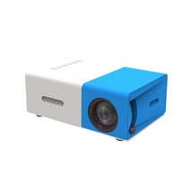 빔 프로젝트 프로젝터 홈 시어터 비디오 미니 야외 무선 레이저 무비 캠핑 강의 Yg300 pro led 는 1080p hdmi 호환 usb 오디오 휴대용 미디어 플레이어 를, 파란색 흰색, 오 플러그