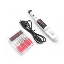 연마 그라인더 핸드피스 금속공예 세공 미니 그라인딩 도구 매니큐어 작은 드레멜 네일 아트 페디큐어 12 개, 1.with Manicure bits