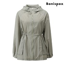 보니스팍스 허리 스트링 포인트 심플 포켓 긴팔 점퍼 (XO1JJ010L0)