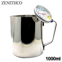 제니스코 뉴 라떼아트 스팀피쳐 (온도계 타입), 제니스코 온도계형 스팀피쳐 1000ml, 1개