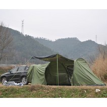 꼬리 텐트 트렁크 차박 도킹텐트 6사람 옥외 휴대용 가족 야영 차 천막 SUV ZX-566 후방 트레일러, 03 green
