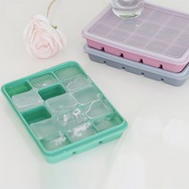 아이스볼 아이스트레이 실리콘 아이스몰드 12구 3col, 그린