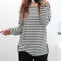 여성 루리 스트라이프 롱티 긴팔 줄무늬 면티 봄 티셔츠