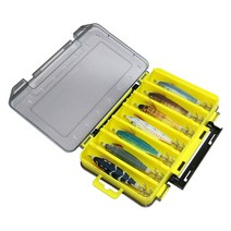 낚시 태클박스 가방 손잡이가 있는 이중 레이어 휴대용 경량 다기능 도구, 9.Yellow