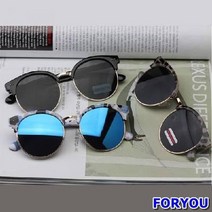 ForU602 동글이 커플 패션 남성 여자 동그란 선글라스 하금테 공항선글라스