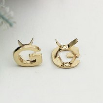 5Pcs DIY 영어 26 편지 금속 리벳 클로 스터드 가방 의류 모자 가죽 장식 알파벳 수제 공예, 07 G_01 as details, 07 G_01 as details
