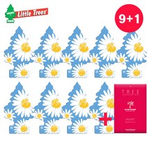 에스진 리틀트리 TREE 차량용 방향제 고급 종이 방향제 데이지 9+1 꽃향 명품 새차 선물 걸이형 방향제, 10개, 데이지 꽃향