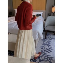 겨울 빈티지 숏 퍼 니트 캐시미어 가디건 여성 꽈배기 가디건 5컬러
