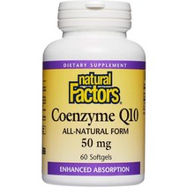 미국직구 네츄럴 인자 코엔자임 Q10 50mg 에너지 서포트를 CoQ10 서플먼트 소프트젤 60개(60인분), 수량, 상세참조