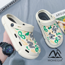 MOHEGIA 커플 여름 미끄럼 방지 샌들 남성과 여성의 2022 새로운 내마모성 샌들 착용