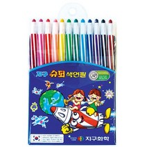 지구 투명이 색연필 모음 종이나라색연필(12 16색 24색 32색 50색)(샤프식), 지구슈퍼색연필 12색 (샤프식)