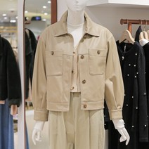 오조크 [오조크] (FOQSCUV501M) 페이크 레더 트러커 자켓