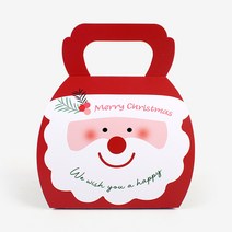 피크닉앤패키지 크리스마스 선물포장용품 산타 루돌프 비닐봉투 포장지, 미니백 산타상자, 5개