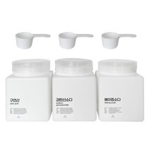 뉴앤룩 세제가루소분용기 3set, 화이트, 3개