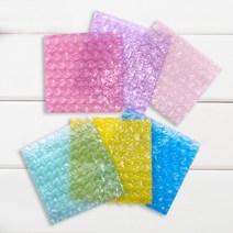 충격완화 뽁뽁이 안전봉투 10x10 컬러 하트 에어캡_1P, 퍼플1P