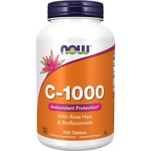 나우푸드 비타민C 1000mg 로즈힙 바이오 플라보노이드 100/250타블렛, 1개, 250정