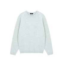Basic Cashlike Round Knit - Light Grey