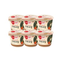 CJ 햇반 컵반 미역국밥 167G 6개 간편 요리 조리, 햇반컵반미역국밥167G X 6