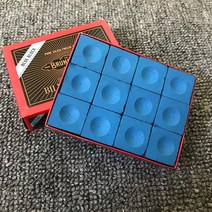 개인큐 아담큐 에이블큐 카본 큐대 큐 당구 용품12pcs 분필 스누커 게임 팁 스틱 액세서리 블루 분필, b 녹색, 12개