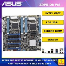 서버컴퓨터 데스크탑 노트북 asus z9pe-d8 ws 마더보드 intel c602 lga 2011 지원 xeon e5-2600 프로세서 ddr3 7×pci-e x16 eeb, 없음