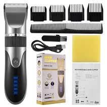 남자 바리깡 전문가용바리깡 이발기 미용바리깡 남성이발기 전문 헤어 트리머 디지털 usb 충전식 헤어 클리퍼 남성용 haircut ceramic blade razor hair, 회색 상자