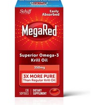 메가 레드 크릴 오일 350mg 오메가 3 EPA DHA 아스타잔틴 & 포폴리피드, 1개, 상품선택