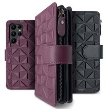 sirius 트래블러 레더지퍼 지갑 다이어리 폰 케이스 스트랩 갤럭시 노트 20 10 9 8 S22 S22+ S21 울트라 플러스 S20 S10 5g S9 S8 케이스