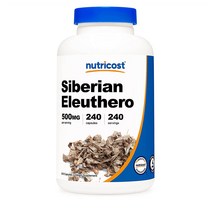 Nutricost Siberian Eleuthero 뉴트리코스트 시베리안 가이오가피 500mg 240캡슐