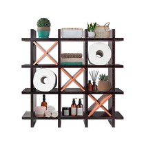 Comfify Rustic Tic-Tac-Toe 욕실용 화장지 홀더 - 디스트레.. 정품보장, Dark Brown