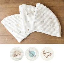 모데즈 누빔 자수 아기 원형러그용 커버, 우주