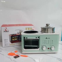 정용 전기 아침 식사 기계 미니 빵 토스터 베이킹 오븐 오믈렛 프라이팬 냄비 보일러, 유럽 ​​연합, 파란색 증기